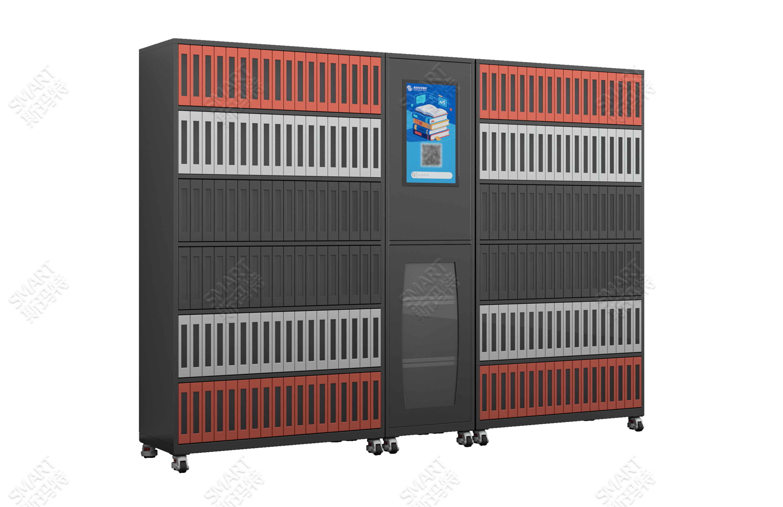 Smart book rental cabinet